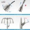 Kibi Cedar Single Handle Pull Down Kitchen Sink Faucet with Soap Dispenser C-KKF2010BN-KSD101BN